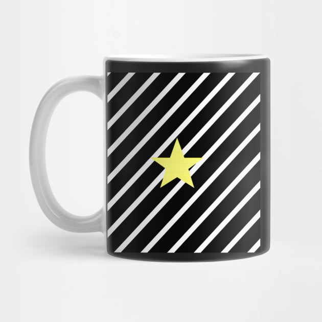 Star - Abstract geometric pattern - black and white. by kerens